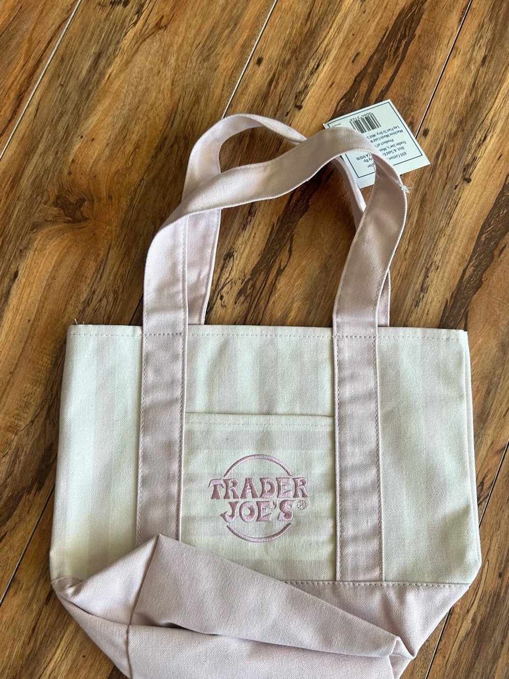 Trader Joe's Pink Canvas Tote Bag